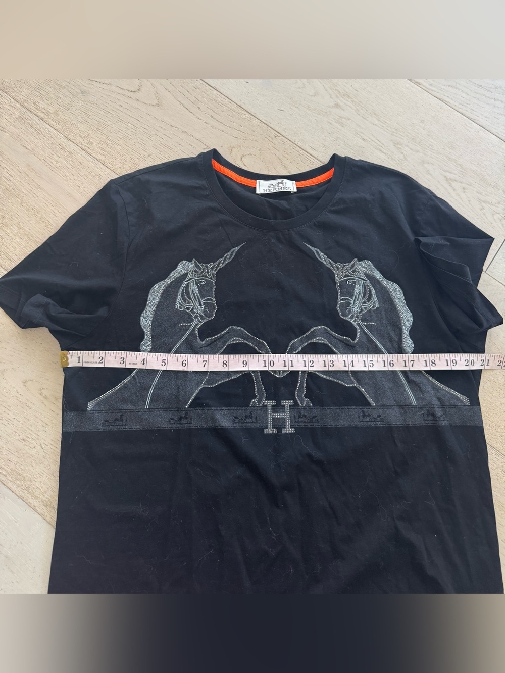 Hermes GRAPHIC BLING t-shirt Short Sleeve Tee Shirt Black US XXL fits L - Picture 5 of 9